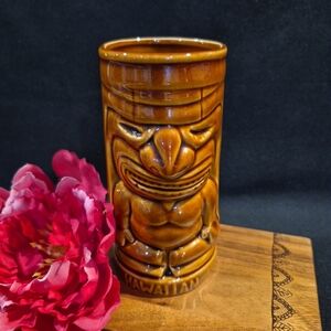 Hawaiian Smiling Tiki Mug Polynesian Barware ~ 12 oz